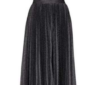 Black maxi skirt with pleats and a silver shimmer BNWOT size 1x